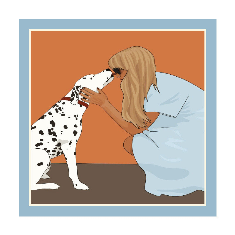 Pawsome Scarf #2 featuring a soft pink fabric with a playful cat design, perfect for stylish pet lovers.