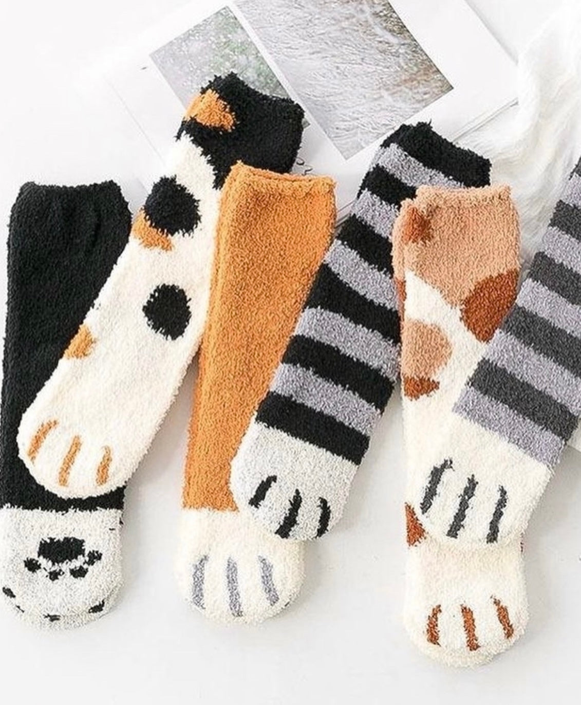 Pawsome Socks #1 featuring a cute cat design, perfect for cat lovers.