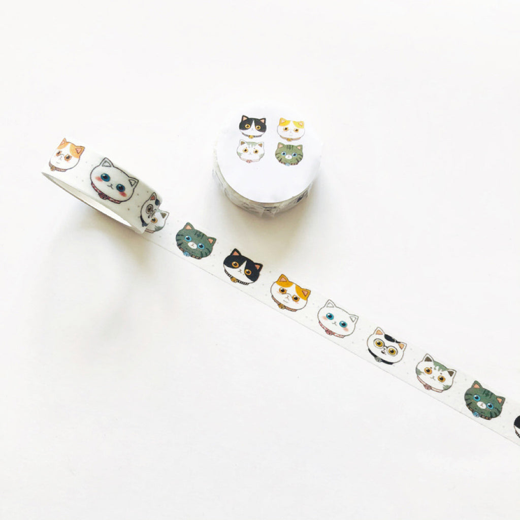 PAWSOME WASHI TAPE #4 featuring a cute design, 15mm wide and 10m long, perfect for crafting and journaling.