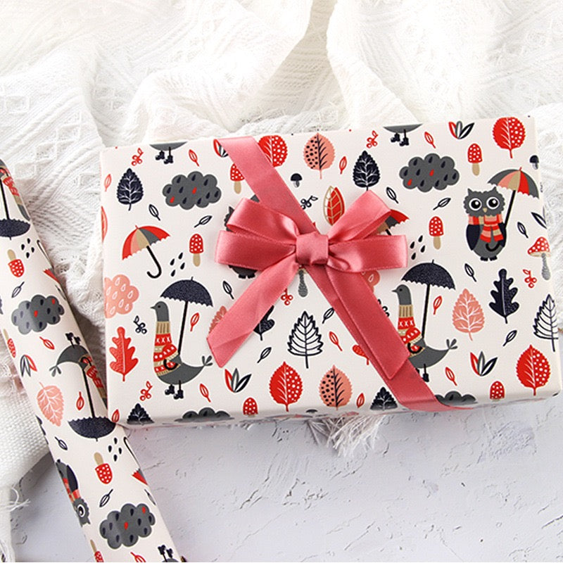 PAWSOME WRAPPING ROLL - #11 featuring luxurious FSC certified matte paper, three sheets folded, ideal for eco-friendly gifting.
