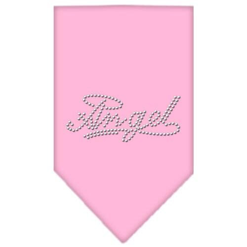 Pet and Dog Bandana featuring a rhinestone 'Angel' design, available in two sizes for a stylish look.
