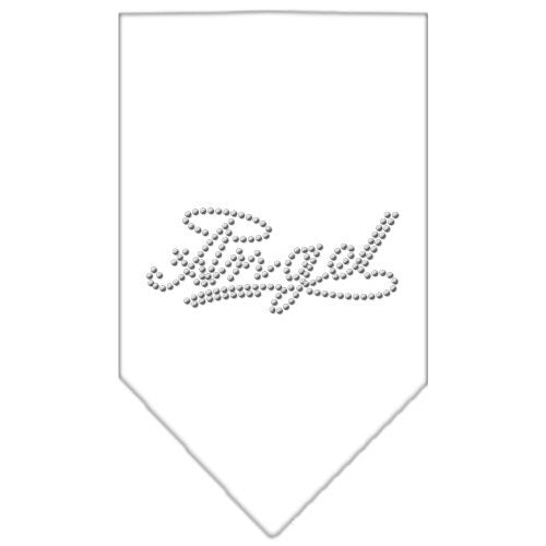 Pet and Dog Bandana featuring a rhinestone 'Angel' design, available in two sizes for a stylish look.