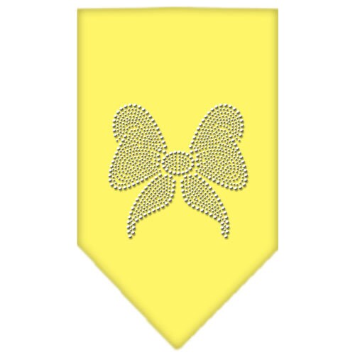 A stylish pet and dog bandana featuring a rhinestone bow, designed for comfort and fashion, available in small and large sizes.