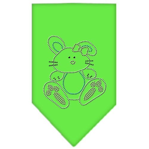 A stylish pet bandana featuring a rhinestone 'Bunny' design, perfect for dogs of all sizes.