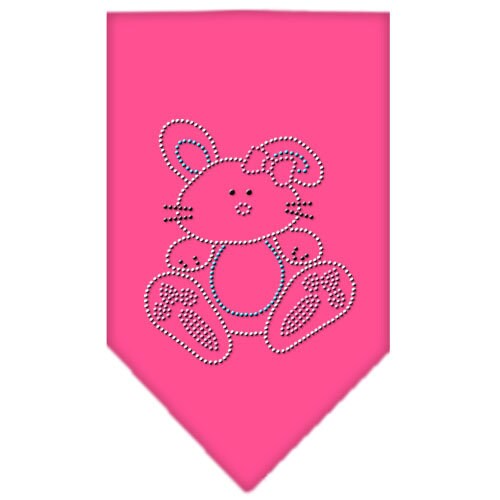 A stylish pet bandana featuring a rhinestone 'Bunny' design, perfect for dogs of all sizes.