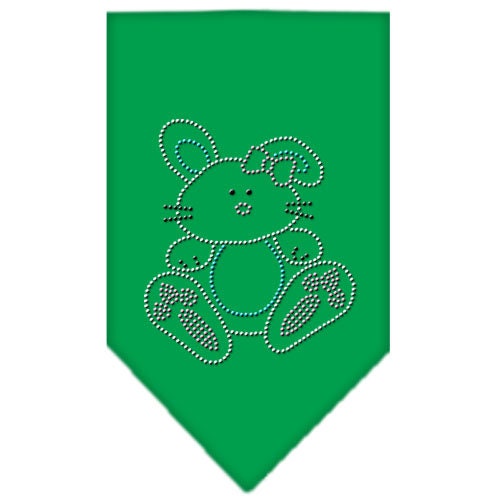 A stylish pet bandana featuring a rhinestone 'Bunny' design, perfect for dogs of all sizes.