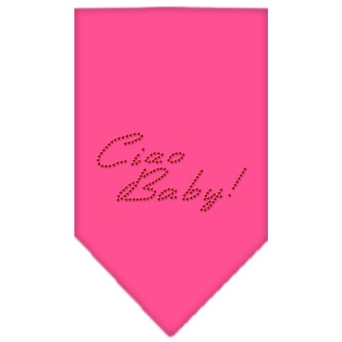 Stylish pet bandana with rhinestones, featuring the text 'Ciao Baby', designed for dogs.