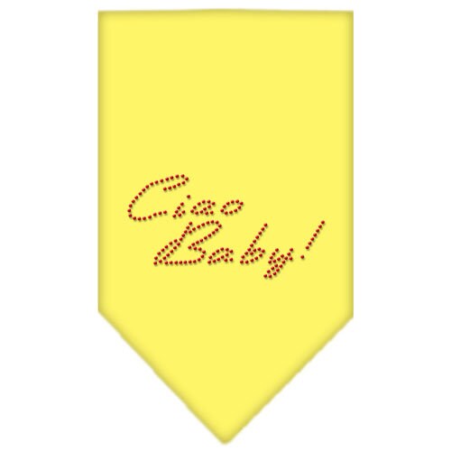 Stylish pet bandana with rhinestones, featuring the text 'Ciao Baby', designed for dogs.