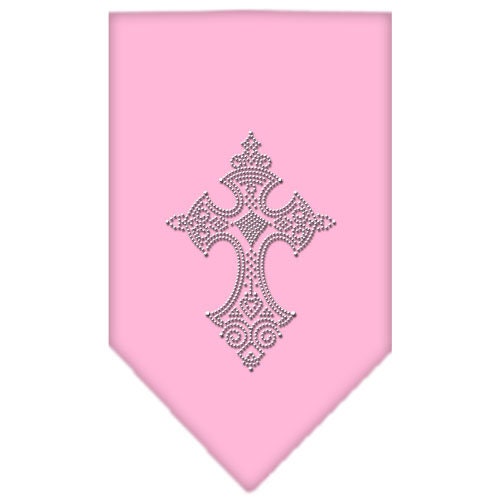 Stylish pet and dog bandana featuring a rhinestone cross design, perfect for fashionable pets.