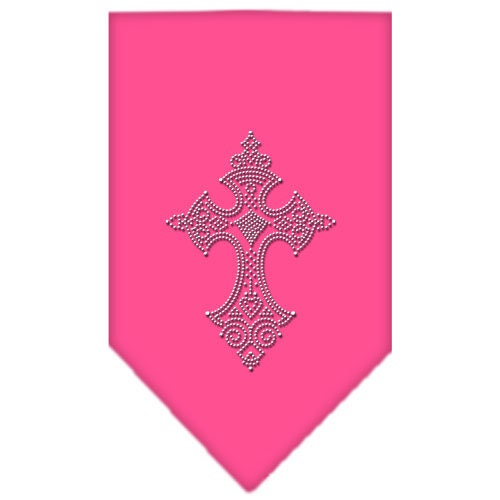 Stylish pet and dog bandana featuring a rhinestone cross design, perfect for fashionable pets.