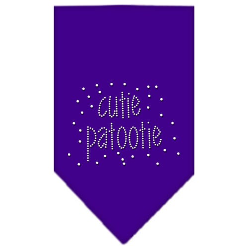 Stylish pet bandana with rhinestones, featuring the text 'Cutie Patootie', designed for dogs.