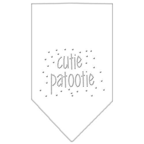 Stylish pet bandana with rhinestones, featuring the text 'Cutie Patootie', designed for dogs.