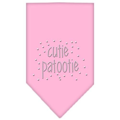 Stylish pet bandana with rhinestones, featuring the text 'Cutie Patootie', designed for dogs.