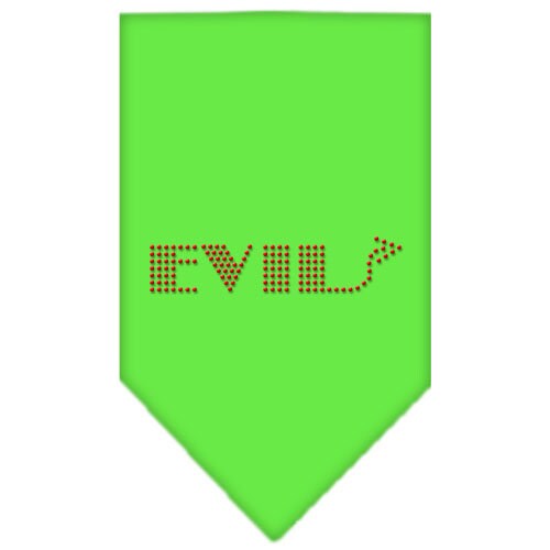 Pet and Dog Bandana with Rhinestone 'Evil' design, showcasing a stylish tie-on accessory for dogs.