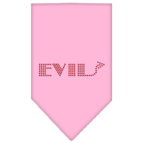 Pet and Dog Bandana with Rhinestone 'Evil' design, showcasing a stylish tie-on accessory for dogs.