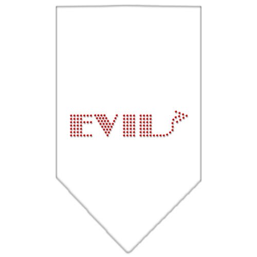 Pet and Dog Bandana with Rhinestone 'Evil' design, showcasing a stylish tie-on accessory for dogs.