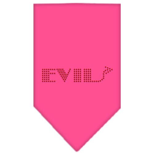 Pet and Dog Bandana with Rhinestone 'Evil' design, showcasing a stylish tie-on accessory for dogs.