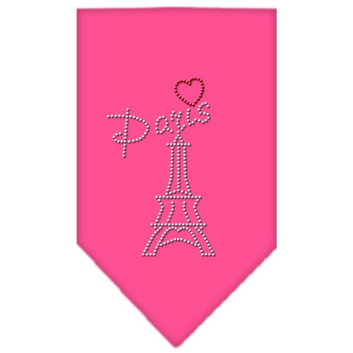 Stylish Pet and Dog Bandana Rhinestone with 'Paris' design, featuring elegant rhinestones and a tie-on style for comfort.