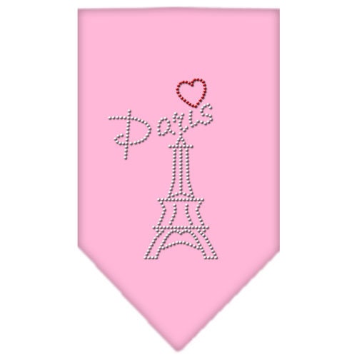 Stylish Pet and Dog Bandana Rhinestone with 'Paris' design, featuring elegant rhinestones and a tie-on style for comfort.