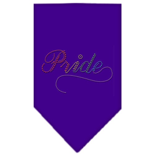 A stylish Pet and Dog Bandana featuring rhinestones, designed in a pride theme, available in two sizes for a perfect fit.