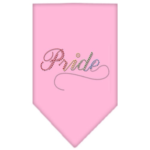 A stylish Pet and Dog Bandana featuring rhinestones, designed in a pride theme, available in two sizes for a perfect fit.