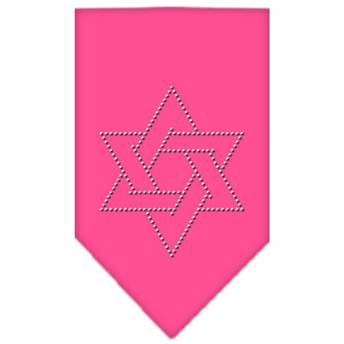 A stylish pet bandana featuring a rhinestone Star Of David design, perfect for dogs of all sizes.