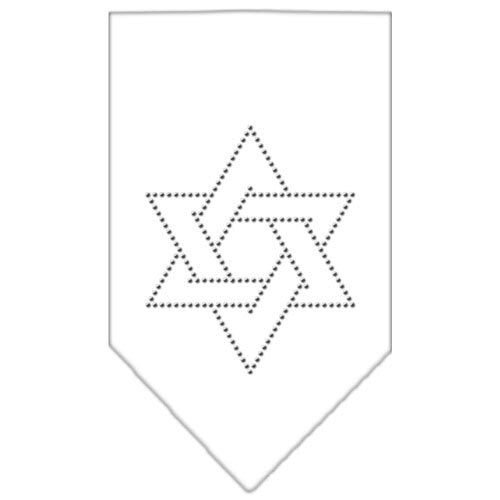 A stylish pet bandana featuring a rhinestone Star Of David design, perfect for dogs of all sizes.