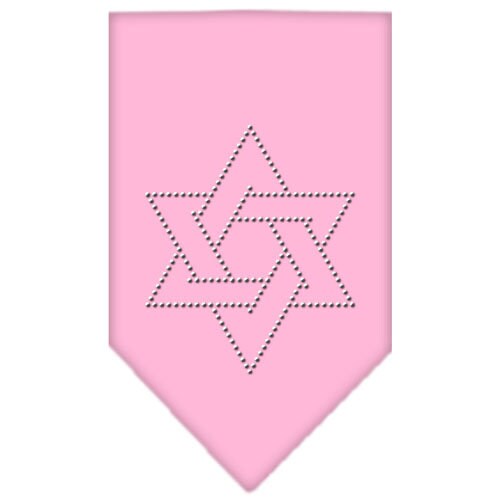 A stylish pet bandana featuring a rhinestone Star Of David design, perfect for dogs of all sizes.