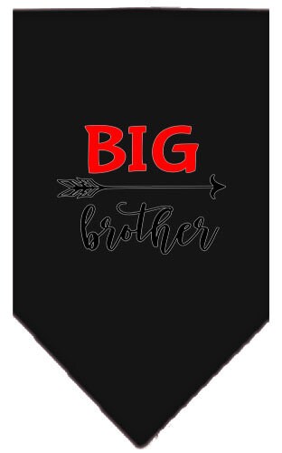 A stylish dog bandana featuring the phrase 'Big Brother', designed for pets of all sizes.