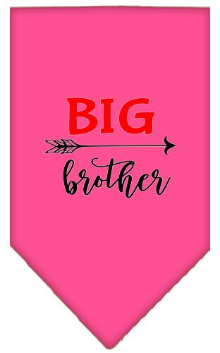 A stylish dog bandana featuring the phrase 'Big Brother', designed for pets of all sizes.