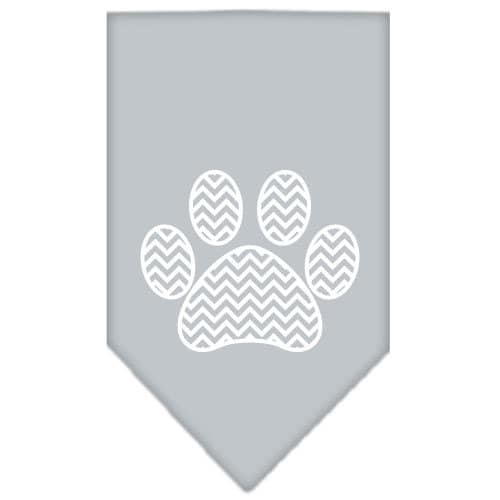 A stylish pet bandana featuring a Chevron Paw design, perfect for dogs of all sizes.