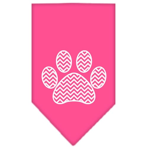 A stylish pet bandana featuring a Chevron Paw design, perfect for dogs of all sizes.