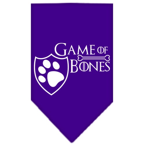 A stylish Game of Bones pet bandana, featuring a fun design, available in small and large sizes, perfect for dogs of all breeds.