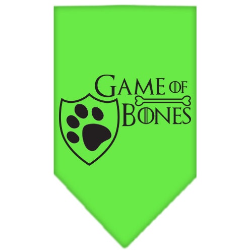 A stylish Game of Bones pet bandana, featuring a fun design, available in small and large sizes, perfect for dogs of all breeds.