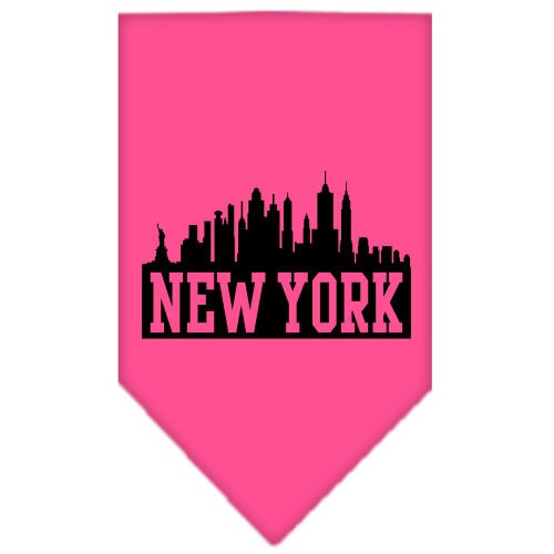 Pet and Dog Bandana featuring a vibrant New York Skyline design, perfect for stylish pets.