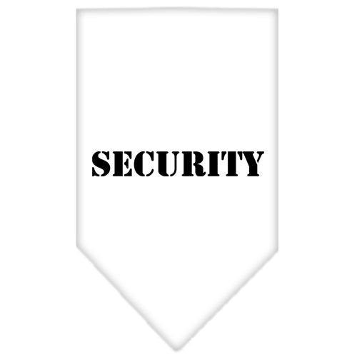 A stylish pet bandana featuring the word 'Security' printed in bold letters, designed for dogs of various sizes.