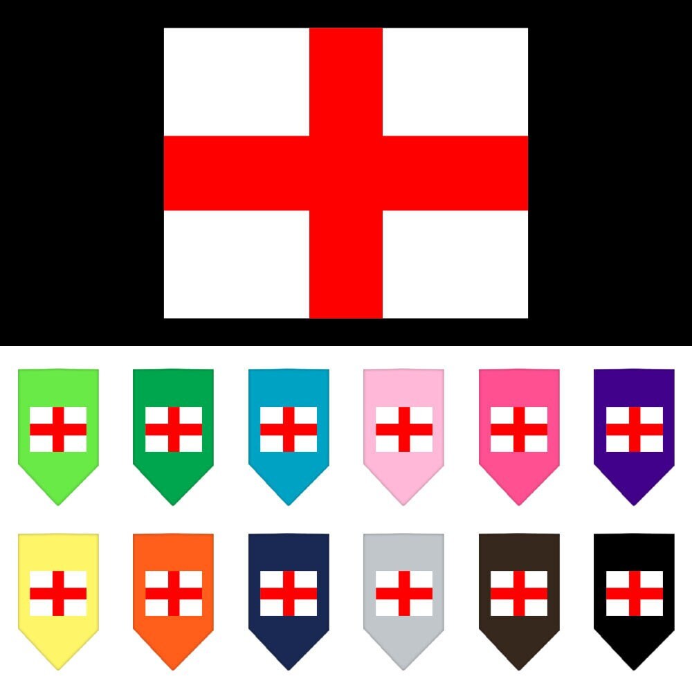 A stylish dog bandana featuring the St. George's Cross design, available in small and large sizes, perfect for pets.