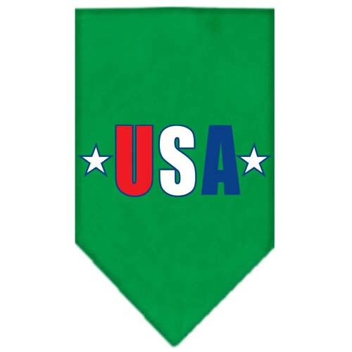 A stylish pet bandana featuring a vibrant USA Star design, perfect for dogs of all sizes.