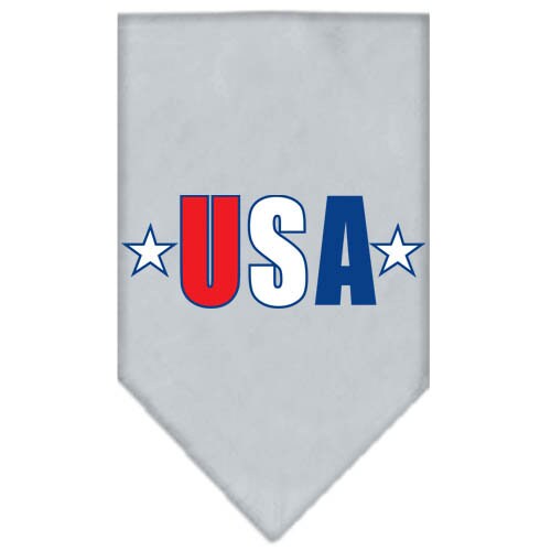 A stylish pet bandana featuring a vibrant USA Star design, perfect for dogs of all sizes.