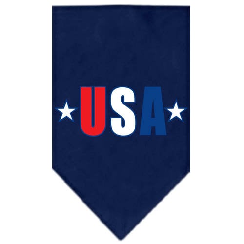 A stylish pet bandana featuring a vibrant USA Star design, perfect for dogs of all sizes.