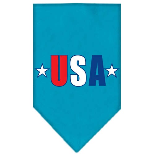 A stylish pet bandana featuring a vibrant USA Star design, perfect for dogs of all sizes.