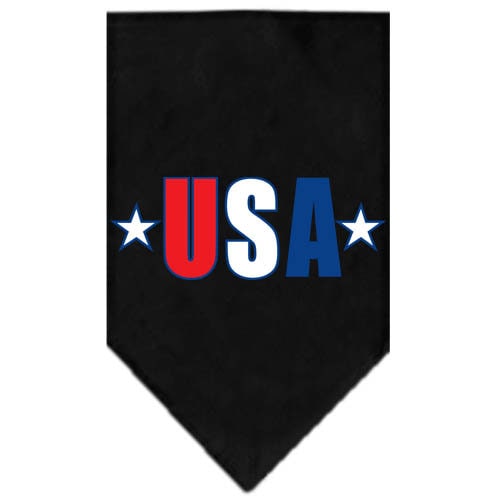 A stylish pet bandana featuring a vibrant USA Star design, perfect for dogs of all sizes.