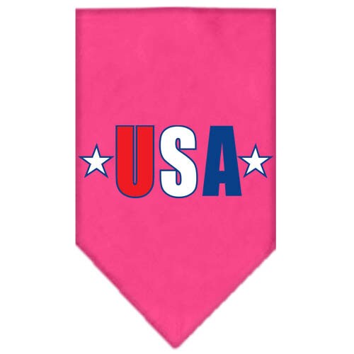 A stylish pet bandana featuring a vibrant USA Star design, perfect for dogs of all sizes.