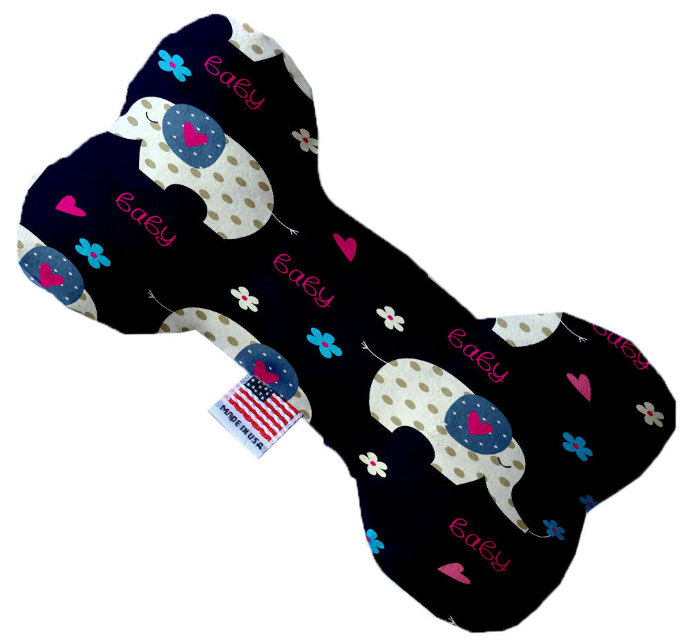 A plush heart and bone toy for dogs, handmade in the USA, featuring soft fabric and squeakers, available in various sizes and patterns.