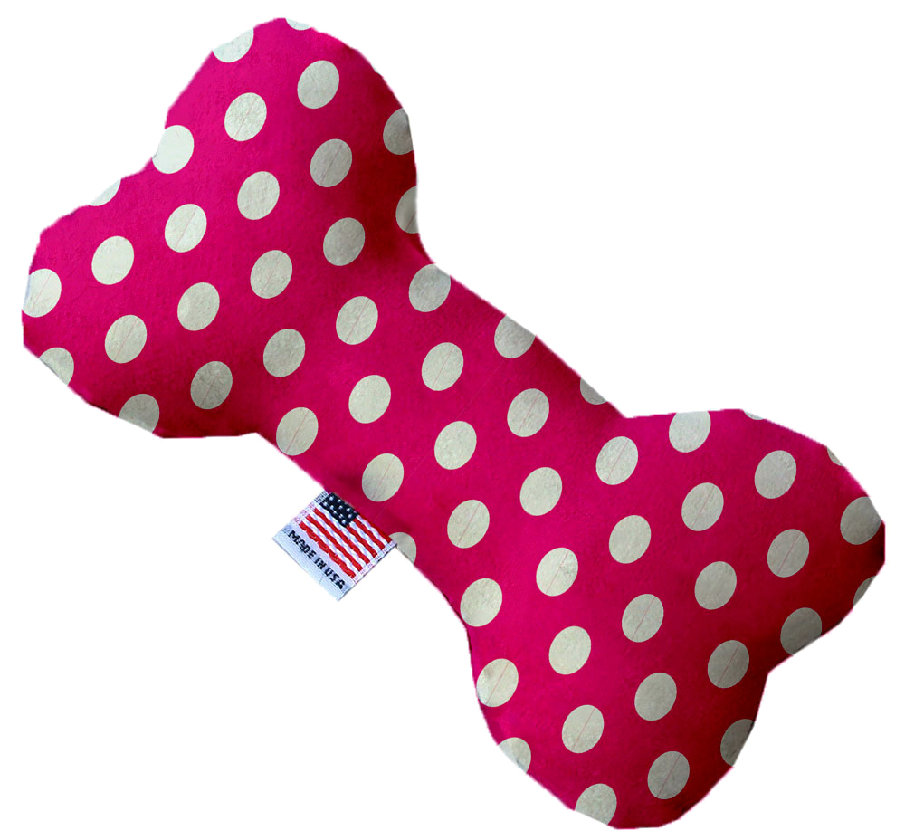 A plush heart and bone toy for dogs, featuring Swiss dots patterns, available in various sizes and colors, made from soft and safe materials.