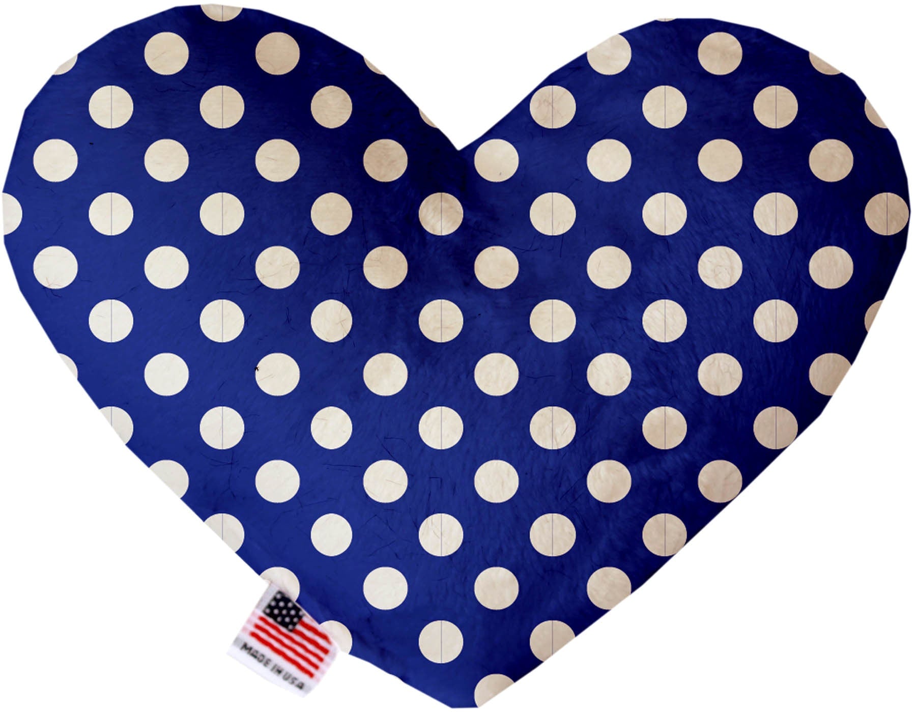 A plush heart and bone toy for dogs, featuring Swiss dots patterns, available in various sizes and colors, made from soft and safe materials.