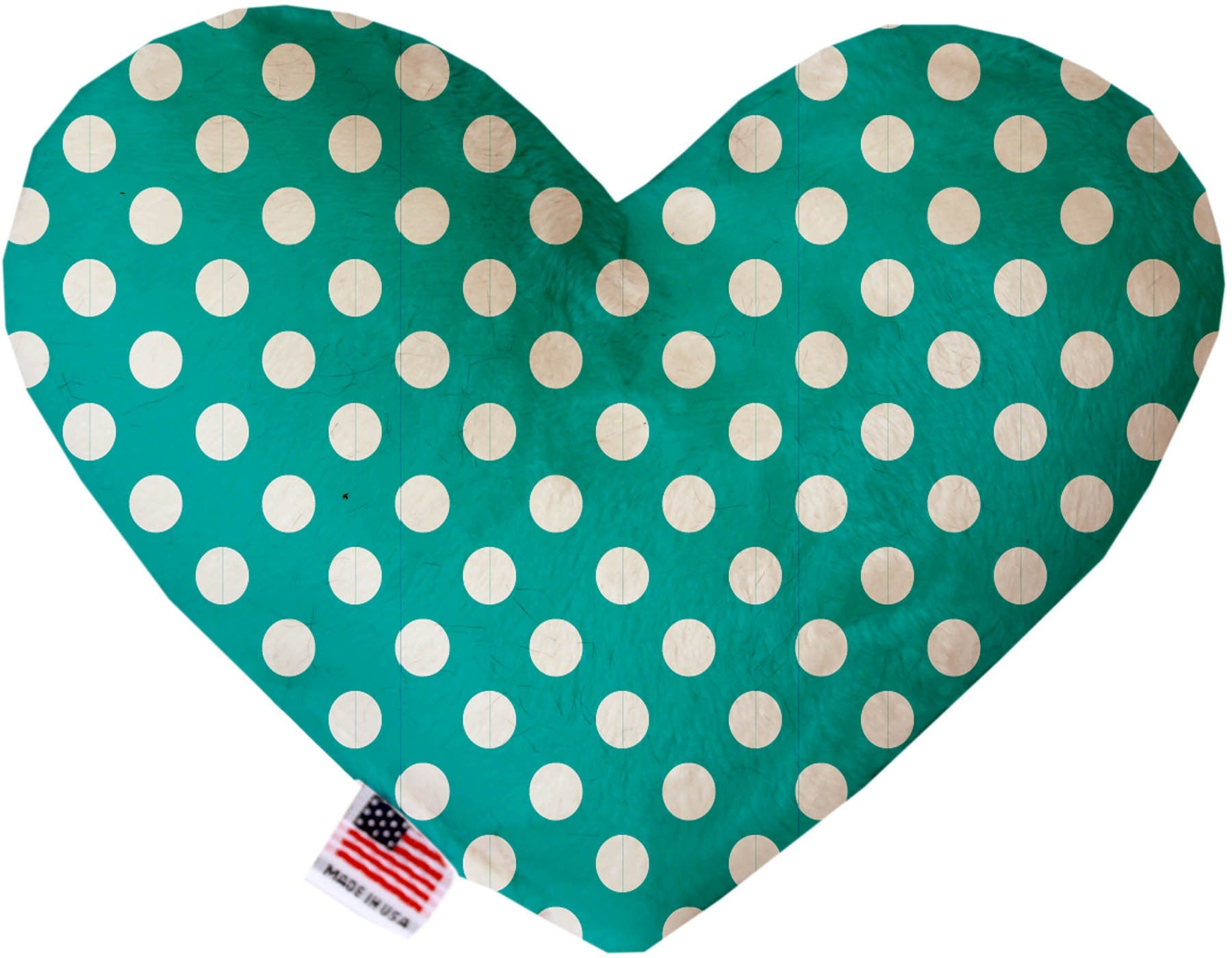 A plush heart and bone toy for dogs, featuring Swiss dots patterns, available in various sizes and colors, made from soft and safe materials.