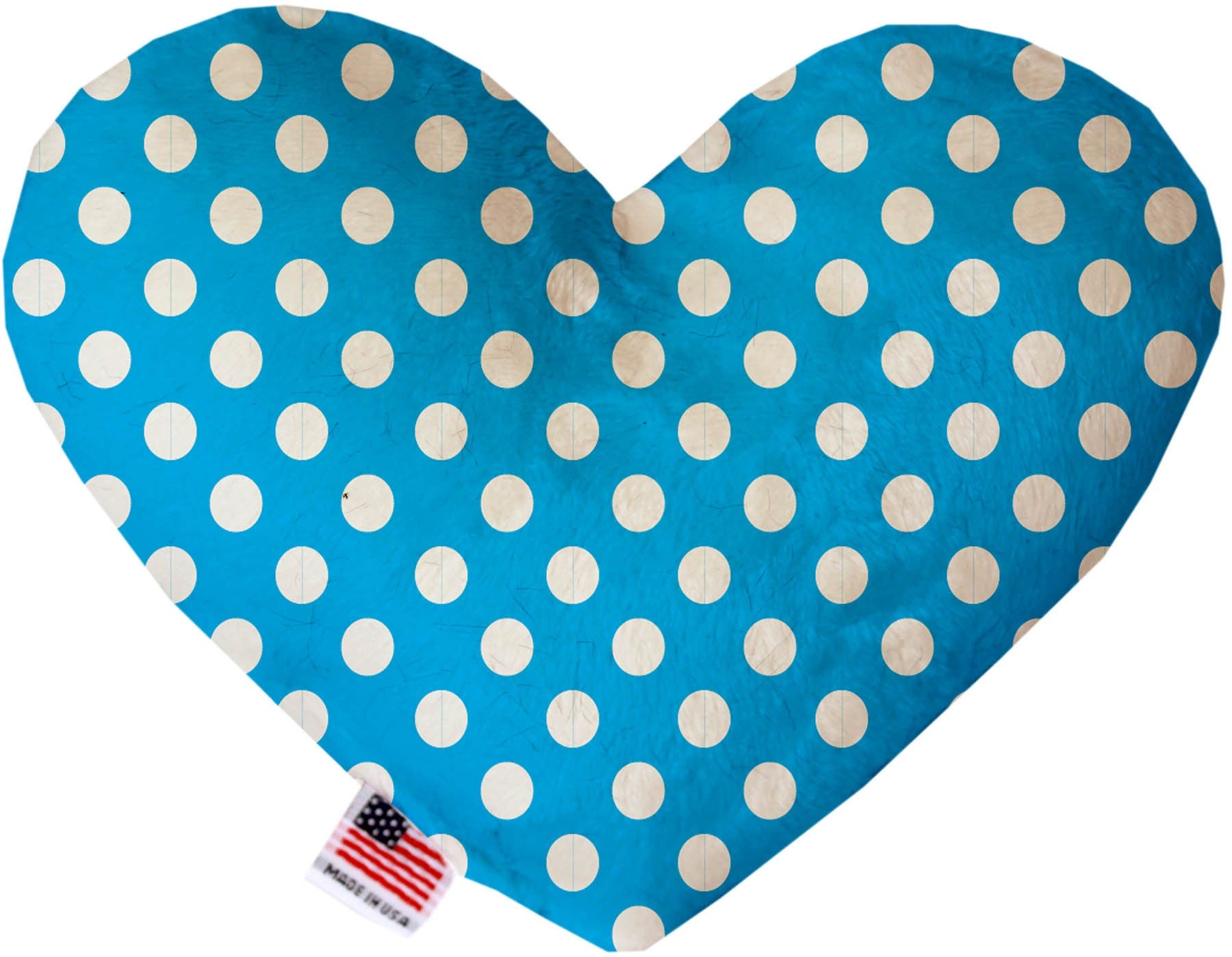 A plush heart and bone toy for dogs, featuring Swiss dots patterns, available in various sizes and colors, made from soft and safe materials.