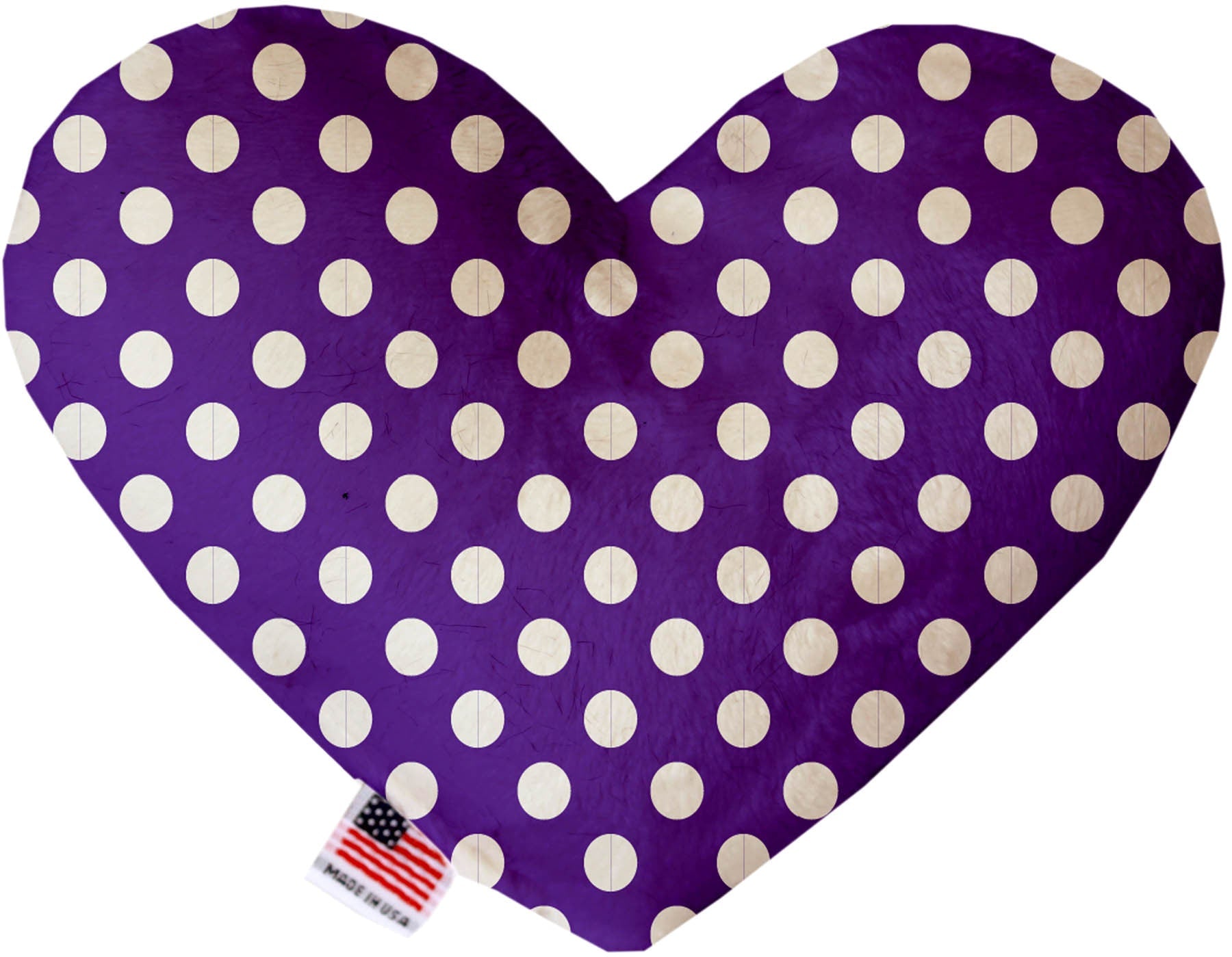 A plush heart and bone toy for dogs, featuring Swiss dots patterns, available in various sizes and colors, made from soft and safe materials.