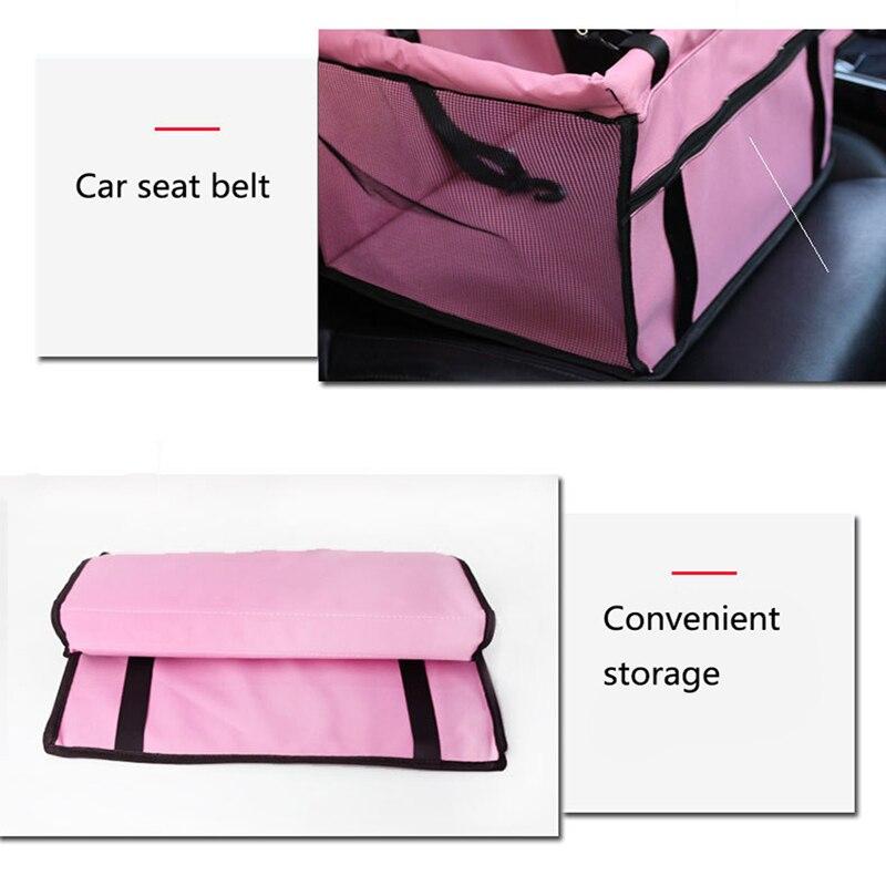 Pet Carrier Dog Car Seat Cover in a stylish solid pattern, designed for small dogs and cats, made from durable and breathable polyester material.